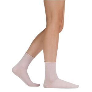 Lululemon Daily Stride Sparkle Quarter Socks Strawberry Milkshake Silver Medium